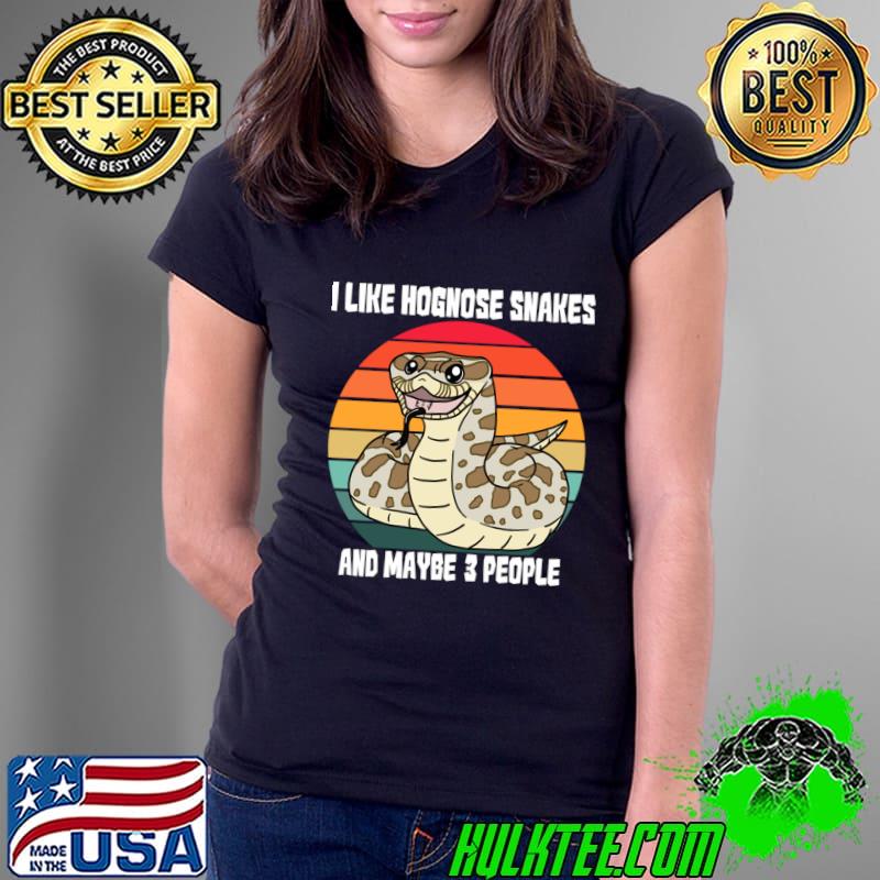 I Like Hognose Snakes and Maybe 3 People Vintage Sunset T-Shirt