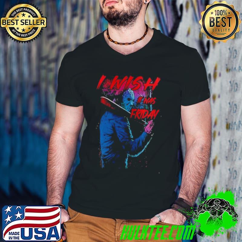 Jason Voorhees I Wish It Was Friday Horror Movies 2023 Shirt Guys V Neck Jason Voorhees I Wish It Was Friday Horror Movies 2023 Shirt Guys V Neck