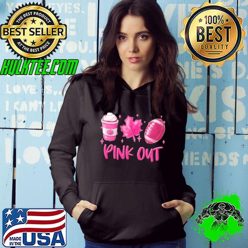 Pink out coffee autumn football breast cancer s Hoodie Pink out coffee autumn football breast cancer s Hoodie