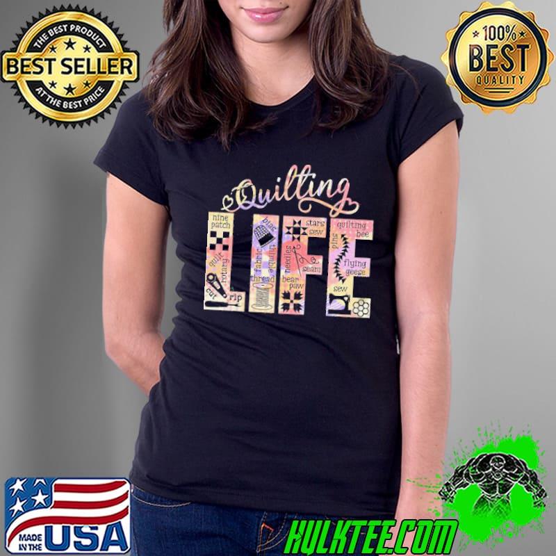 Quilting life nine patch bias stars sew seam shirt