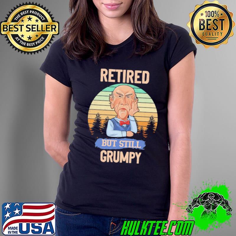 Retired But Still Grumpy Old man Vintage Sunset shirt