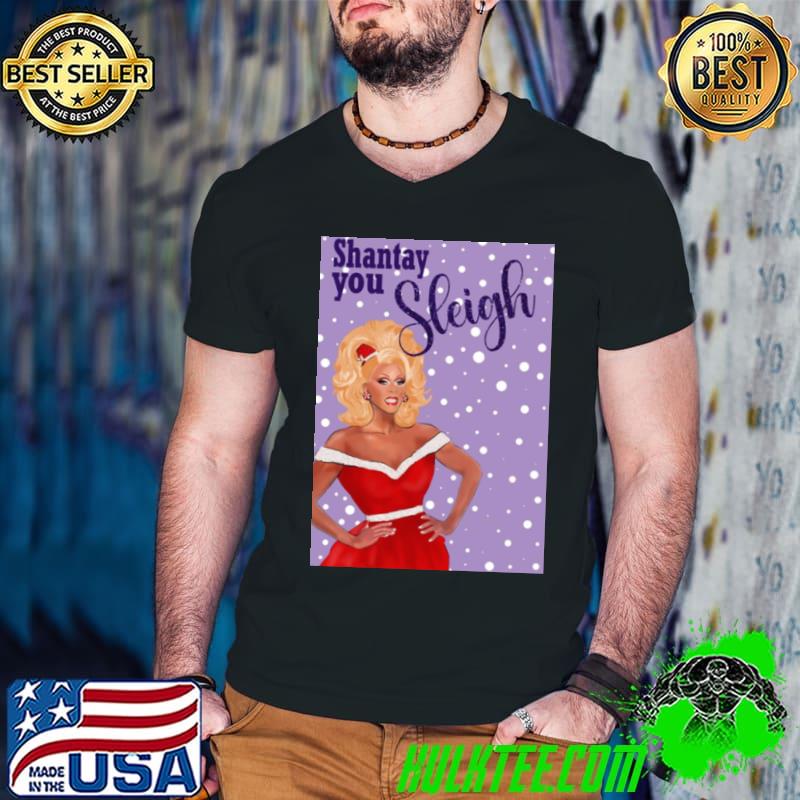 Shantay You Sleigh Rupaul Drag Race Christmas s Guys V Neck Shantay You Sleigh Rupaul Drag Race Christmas s Guys V Neck