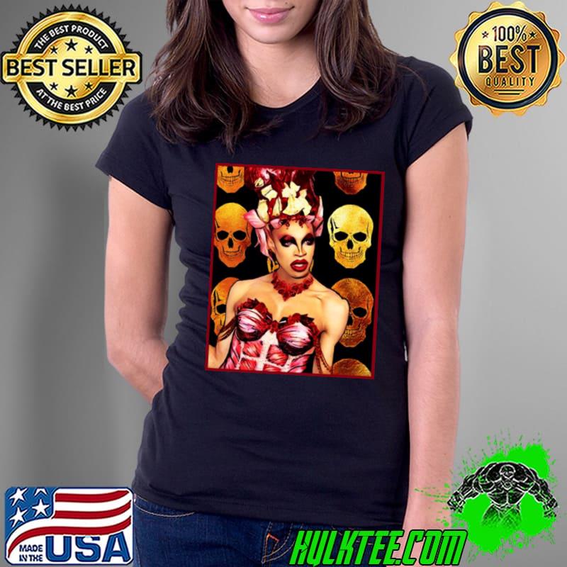 Skull Pattern Yvie Oddly Muscle And Bones shirt