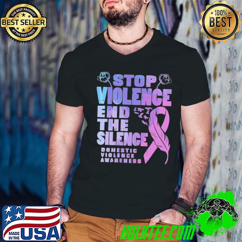 Stop Violence End The Silence Domestic Violence Awareness s Guys V Neck Stop Violence End The Silence Domestic Violence Awareness s Guys V Neck