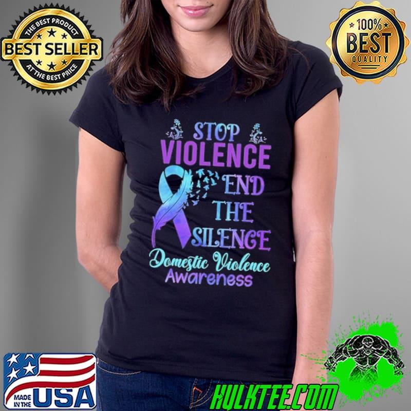 Stop Violence End The Silence Domestic Violence Awareness Wing shirt