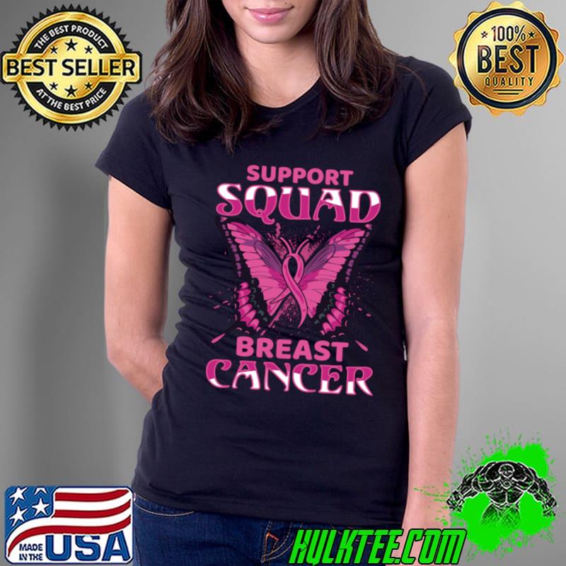 Support Squad Breast Cancer Butterfly T-Shirt