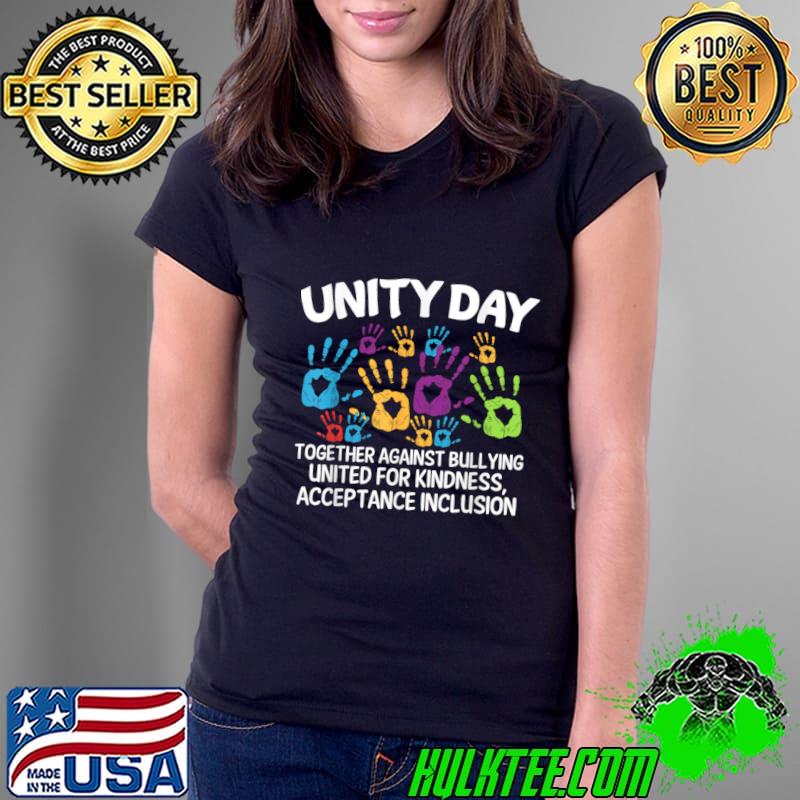 Together Against Bullying Orange Anti Bullying Unity Day Kid Hand Colors T-Shirt