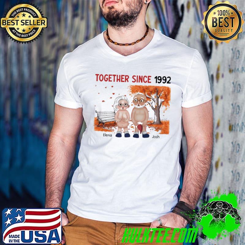 Together since 1992 Elena And Jose Old Woman And Old Man Autumn shirt