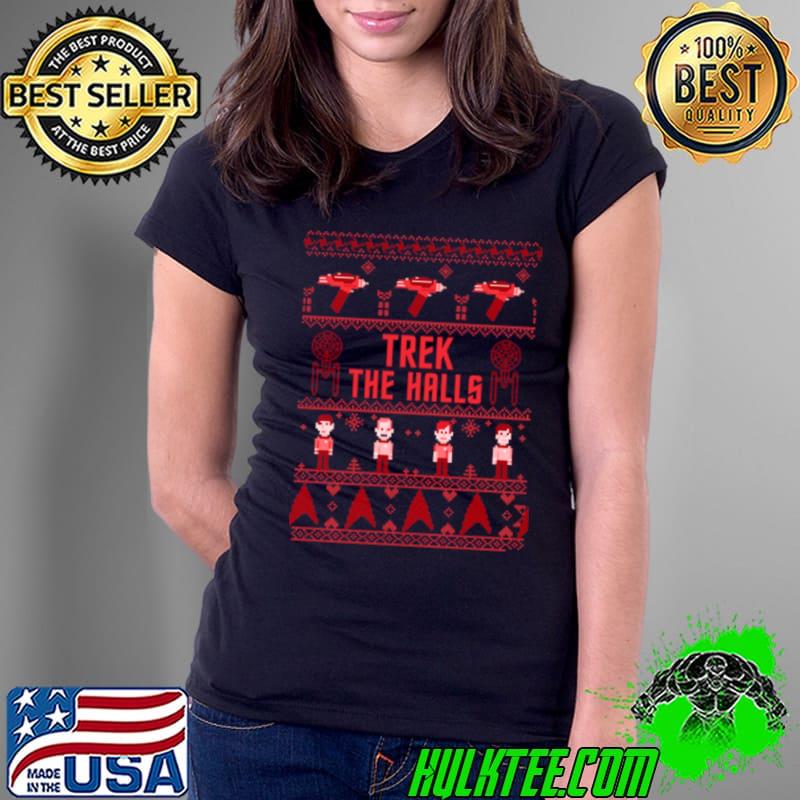 Trek The Halls Logo Christmas Star Trek shirt