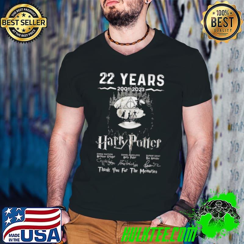 22 Years 2001 2023 Harry Potter Thank You For The Memories Signatures shirt 22 Years 2001 2023 Harry Potter Thank You For The Memories Signatures shirt
