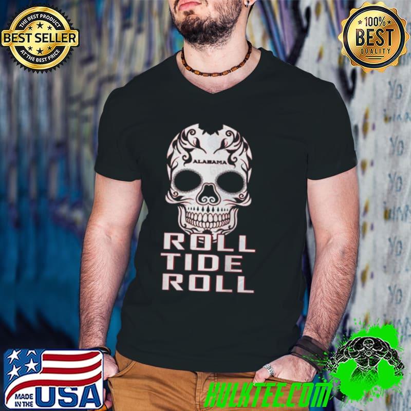 Alabama Roll Tide Roll Tide Ncaa Football Aop Varsity Skull Shirt
