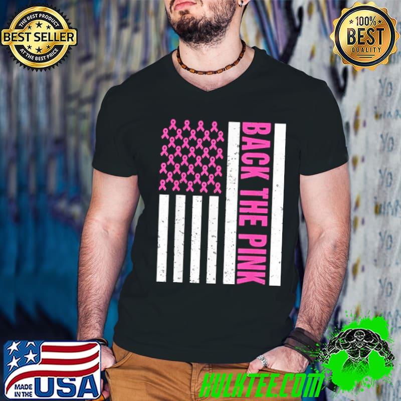 Back The Pink Breast Cancer Awareness Flag Toddler shirt