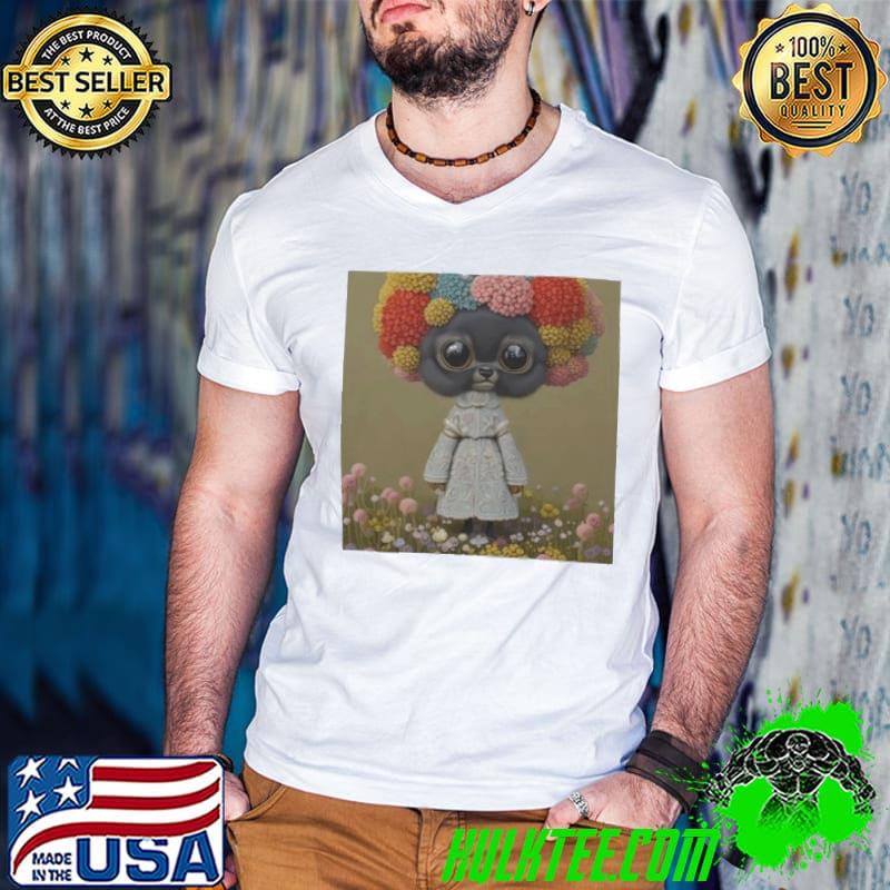 Cute toy poodle with flowers 3 Classic Shirt