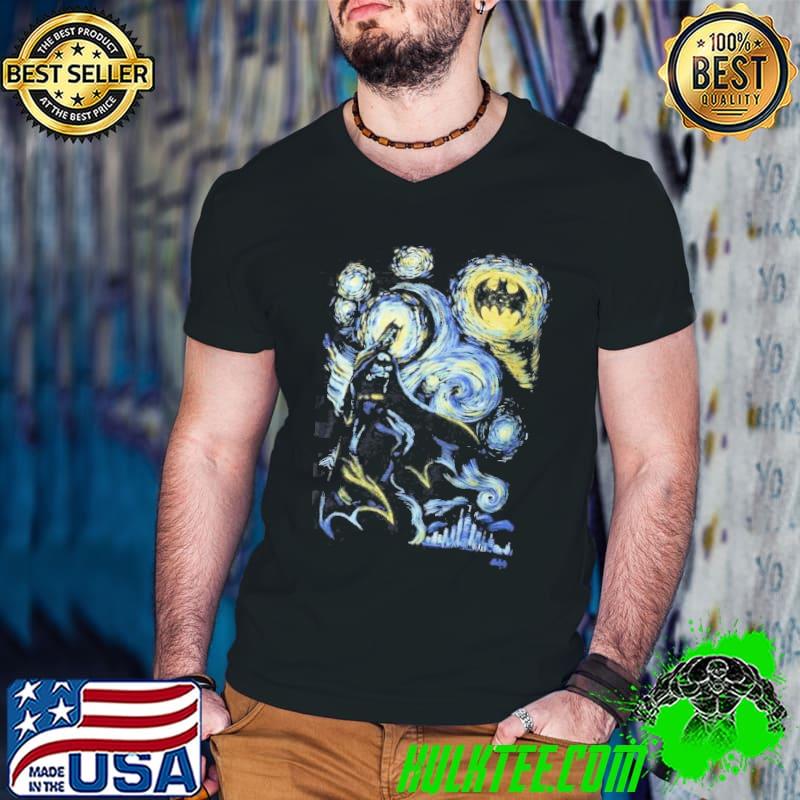 Dc Comics Batman Starry Night Black Shirt