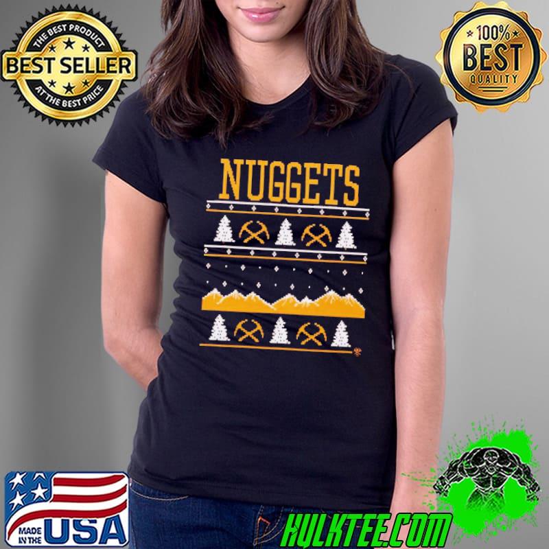 Denver Nuggets Holiday Ugly Christmas s Ladies Tee Denver Nuggets Holiday Ugly Christmas s Ladies Tee