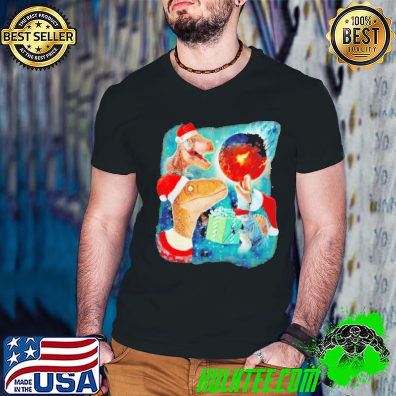 Dinosaur Santa Hat T-Rexmas shirt