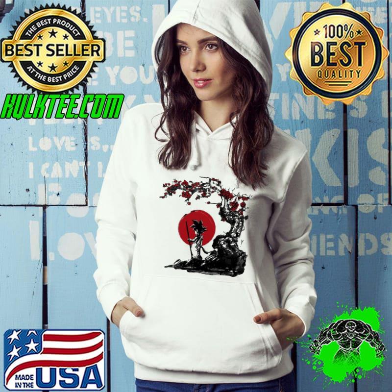 Dragon Ball Cherry Blossom Red Sun Japanese Anime Shirt