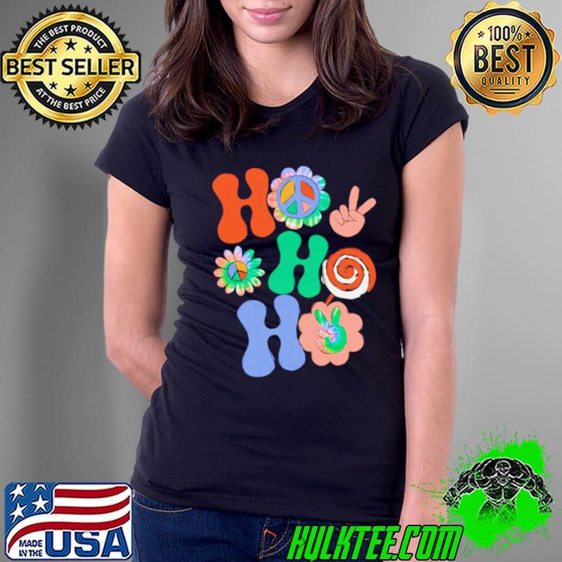 Hippie Ho Ho Ho Christmas Peace s Ladies Tee Hippie Ho Ho Ho Christmas Peace s Ladies Tee