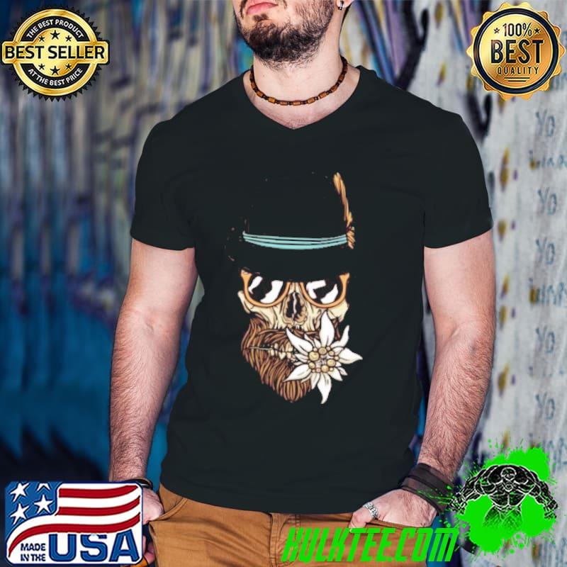 Hipster Skull Flower Shirt