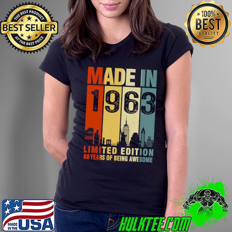 Made In 1963 Vintage 60 Years Of Being Awesome T-Shirt