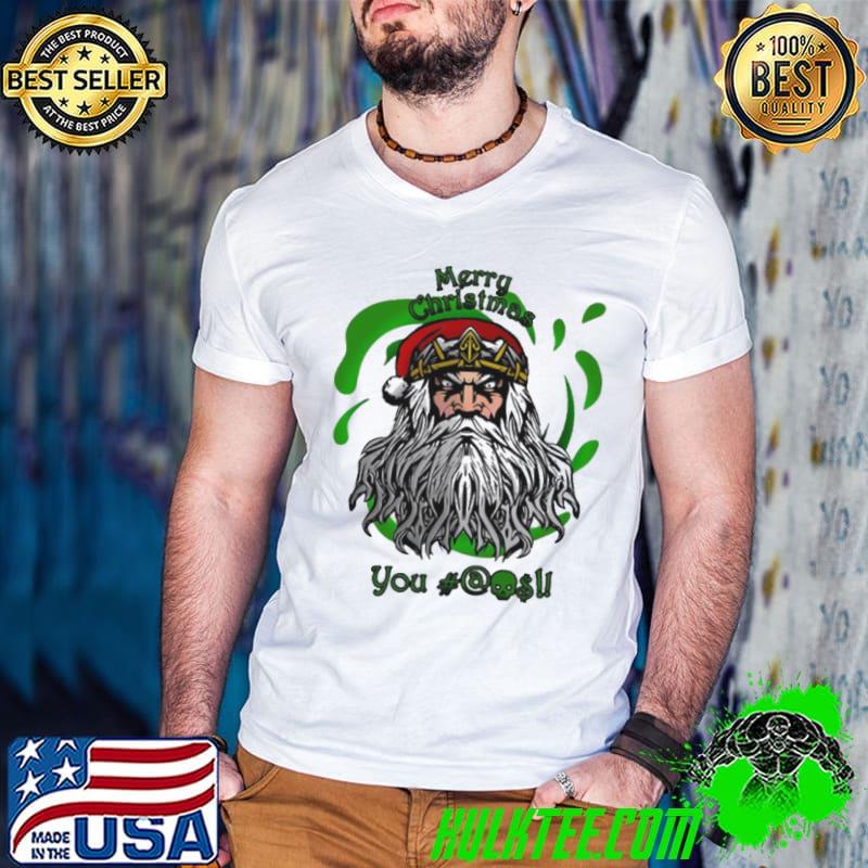 Merry Christmas You Viking Art shirt