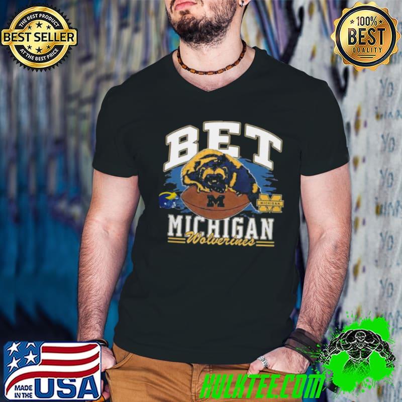 Michigan Wolverines ’47 Brand Bet Helmet Franklin shirt