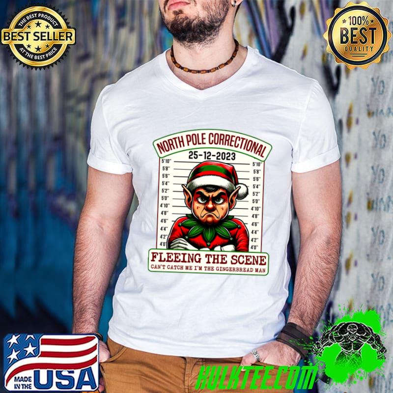 North Pole Correctional Fleeing The Scene Can't Catch Me Christmas Family Matching T-Shirt