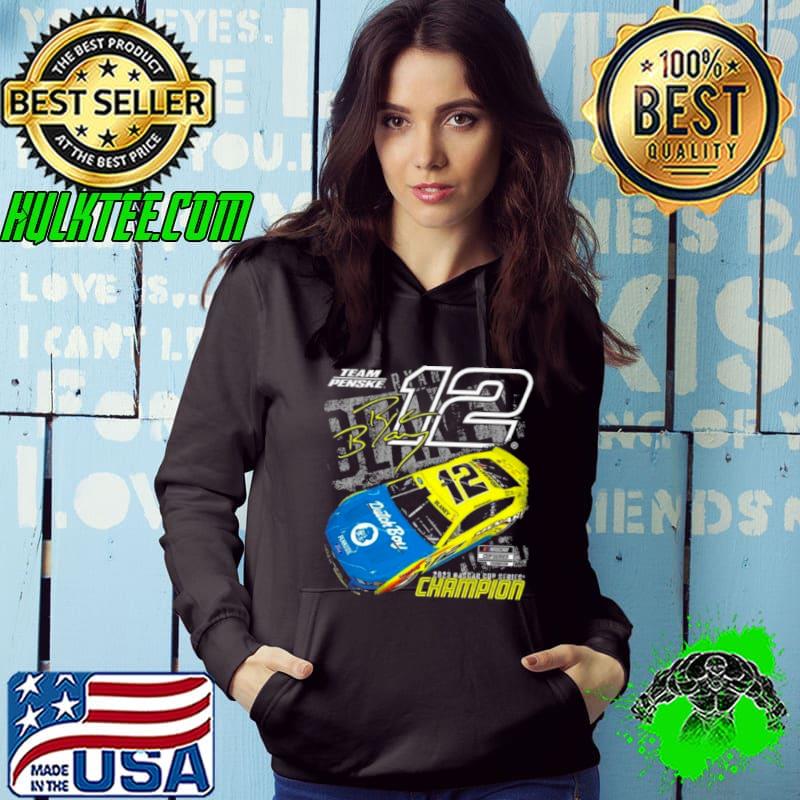 Ryan Blaney Team Penske Black 2023 NASCAR Cup Series Champion Official Car Signature s Hoodie Ryan Blaney Team Penske Black 2023 NASCAR Cup Series Champion Official Car Signature s Hoodie