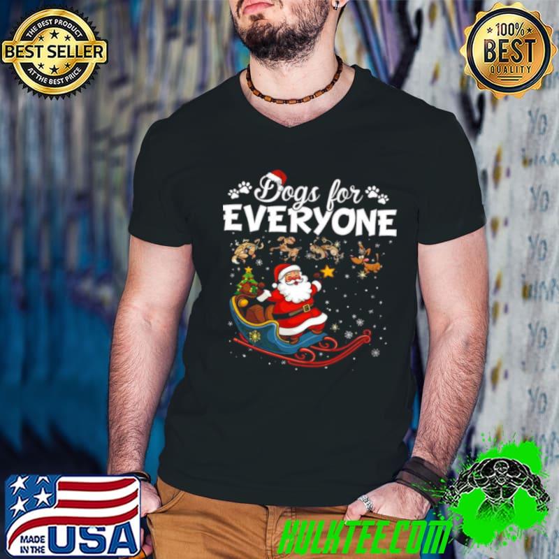 Santa Claus And Dogs For Everyone Christmas 2023 shirt