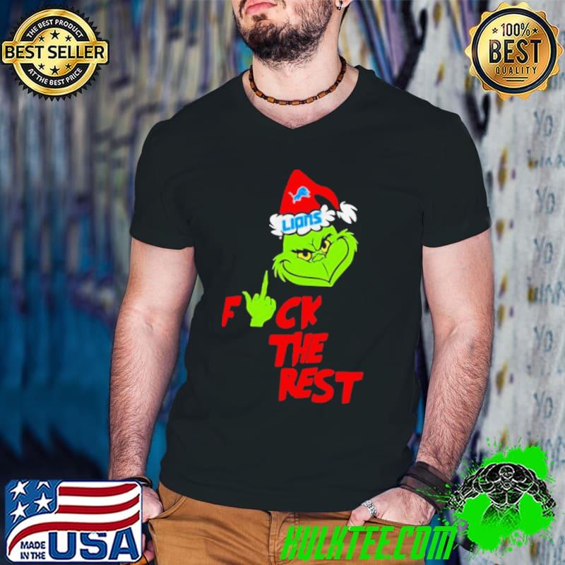 Santa Grinch Detroit Lions Fuck The Rest shirt Santa Grinch Detroit Lions Fuck The Rest shirt