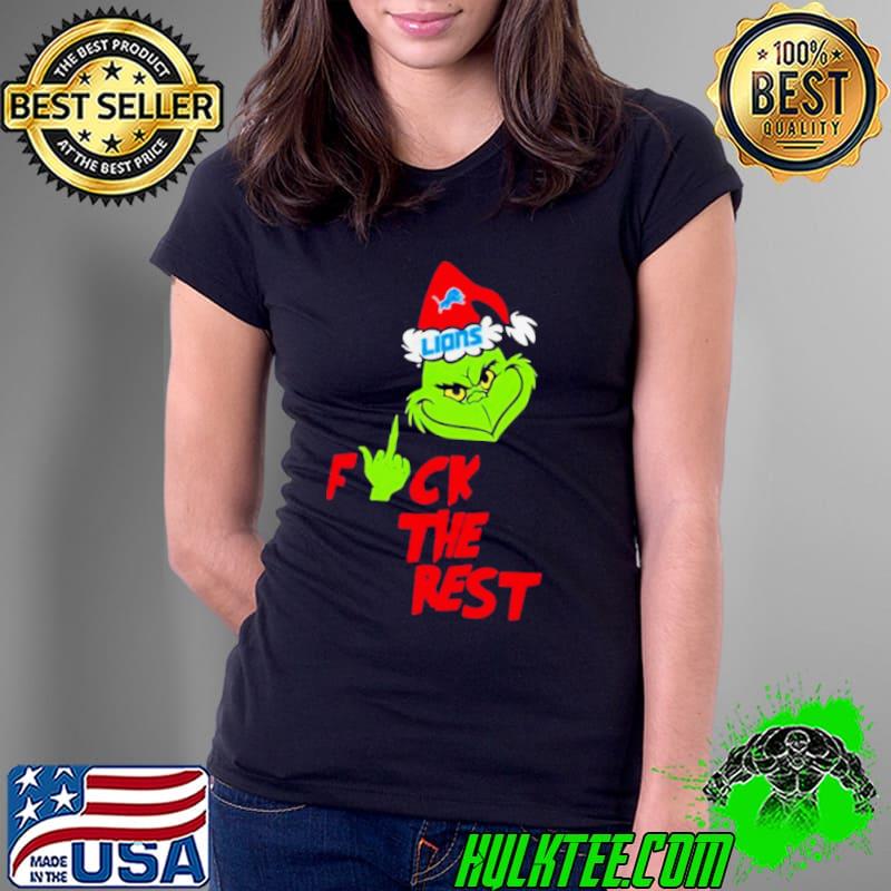 Santa Grinch Detroit Lions Fuck The Rest s Ladies Tee Santa Grinch Detroit Lions Fuck The Rest s Ladies Tee