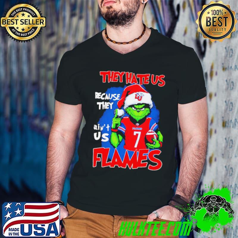 Santa Grinch They Hate Us Because They Ain’t Liberty Flames Christmas Shirt