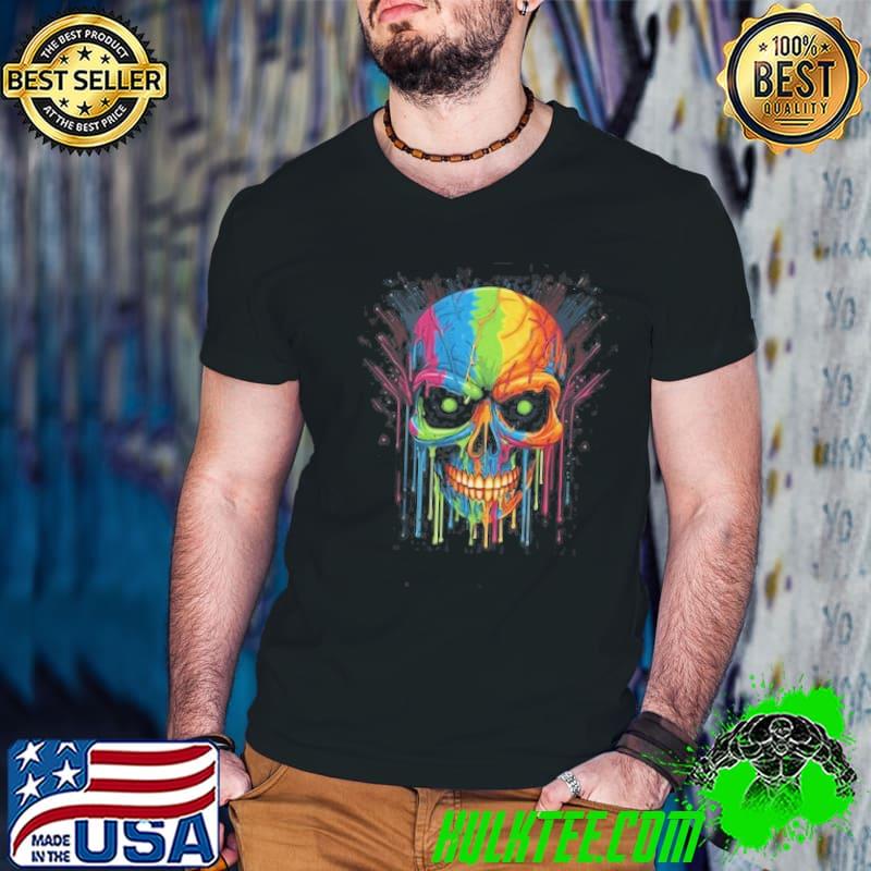 Skull Dark Art Shirt Guys V Neck Skull Dark Art Shirt Guys V Neck