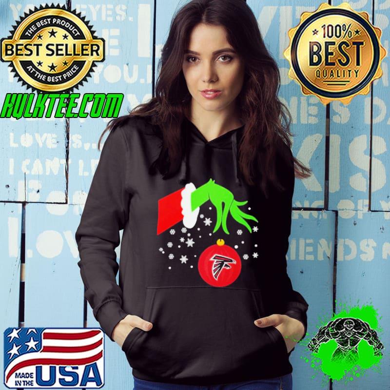 The Grinch Hand Christmas Ornament Atlanta Falcons 2023 s Hoodie The Grinch Hand Christmas Ornament Atlanta Falcons 2023 s Hoodie