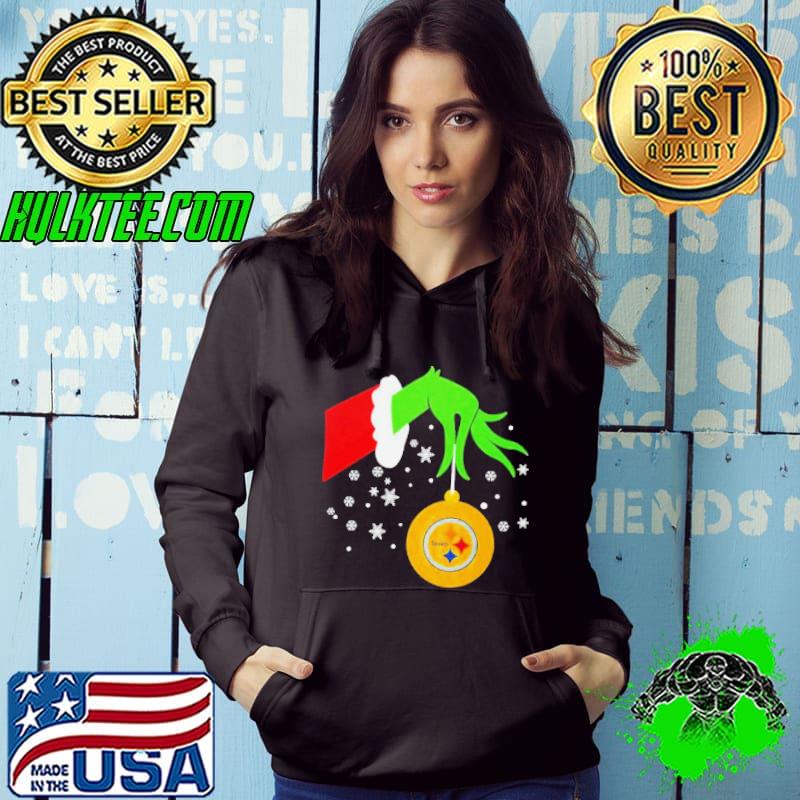 The Grinch Hand Christmas Ornament Pittsburgh Steelers 2023 s Hoodie The Grinch Hand Christmas Ornament Pittsburgh Steelers 2023 s Hoodie
