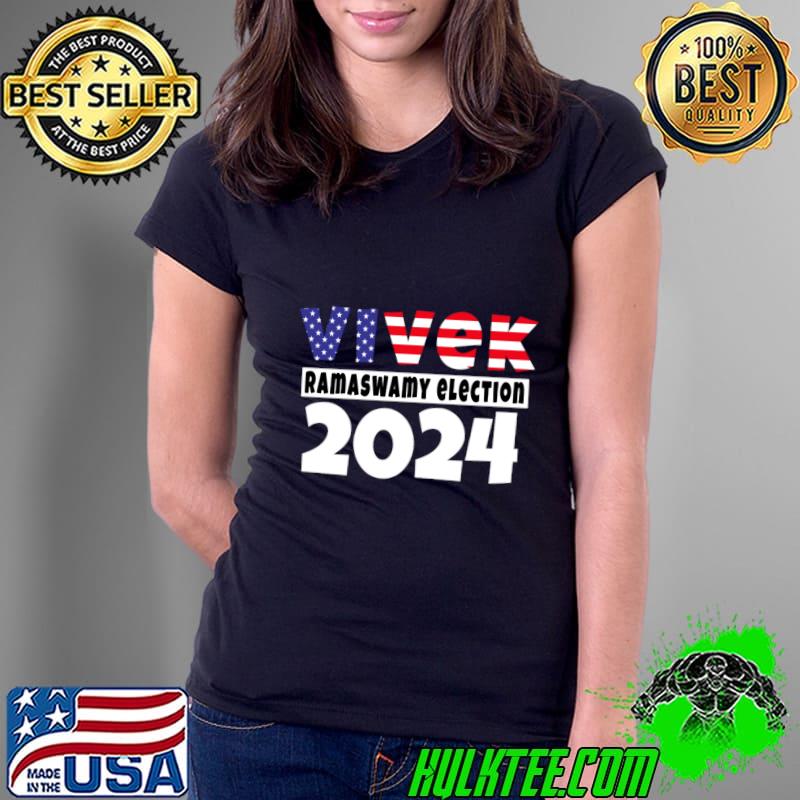 Vivek ramaswamy election 2024 american flag political T-Shirt