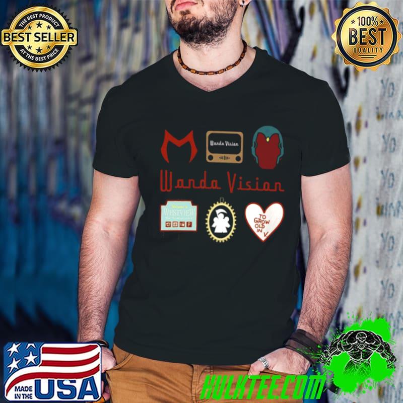 Wanda Vision Tv Show Valentine Disney Marvel shirt