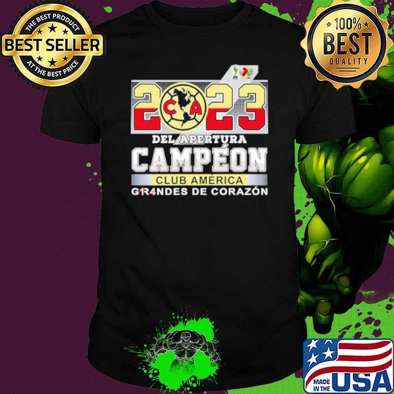 2023 Del Apertura Campeon Club America Grandes De Corazon Shirt