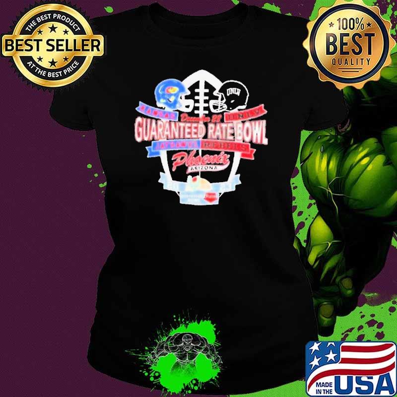 2023 Guaranteed Rate Bowl Game UNLV Rebels Vs Kansas Jayhawks Duel Helmets College Football Bowl Shirt Ladies tee 2023 Guaranteed Rate Bowl Game UNLV Rebels Vs Kansas Jayhawks Duel Helmets College Football Bowl Shirt Ladies tee