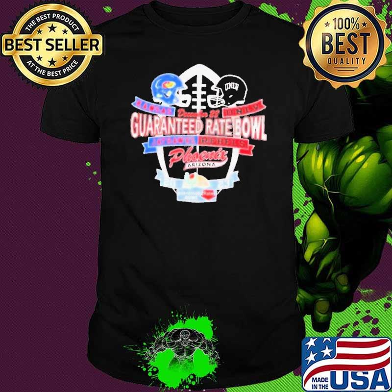 2023 Guaranteed Rate Bowl Game UNLV Rebels Vs Kansas Jayhawks Duel Helmets College Football Bowl Shirt
