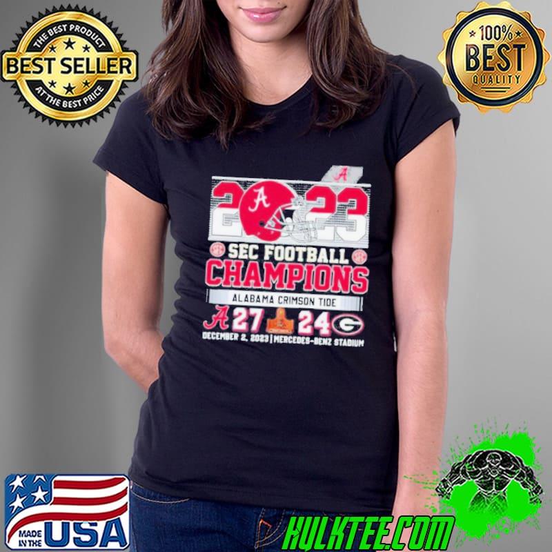 2023 SEC Football Champions Alabama Crimson Tide 27 24 Georgia Bulldogs Shirt