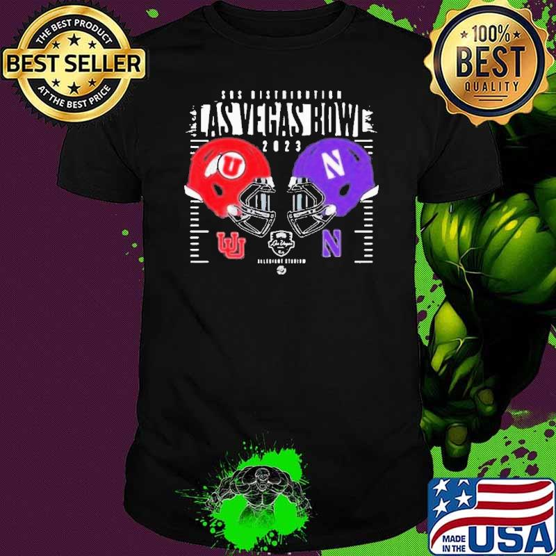 2023 SRS Distribution Las Vegas Bowl Game Northwestern Wildcats Vs Utah Duel Helmets College Football Bowl Shirt