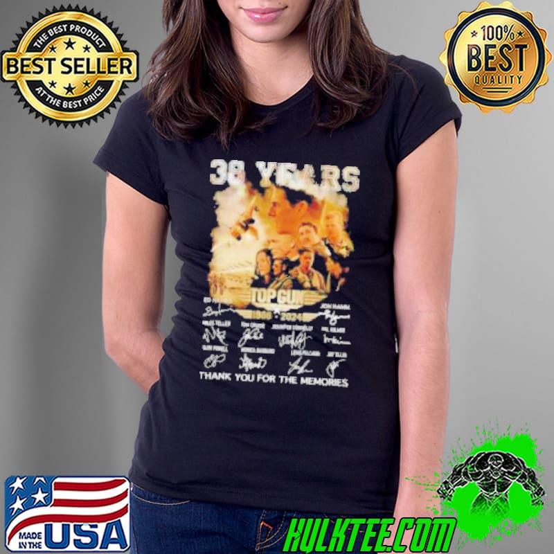 38 Years 1986 2024 Top Gun Signatures Thank You For The Memories Shirt