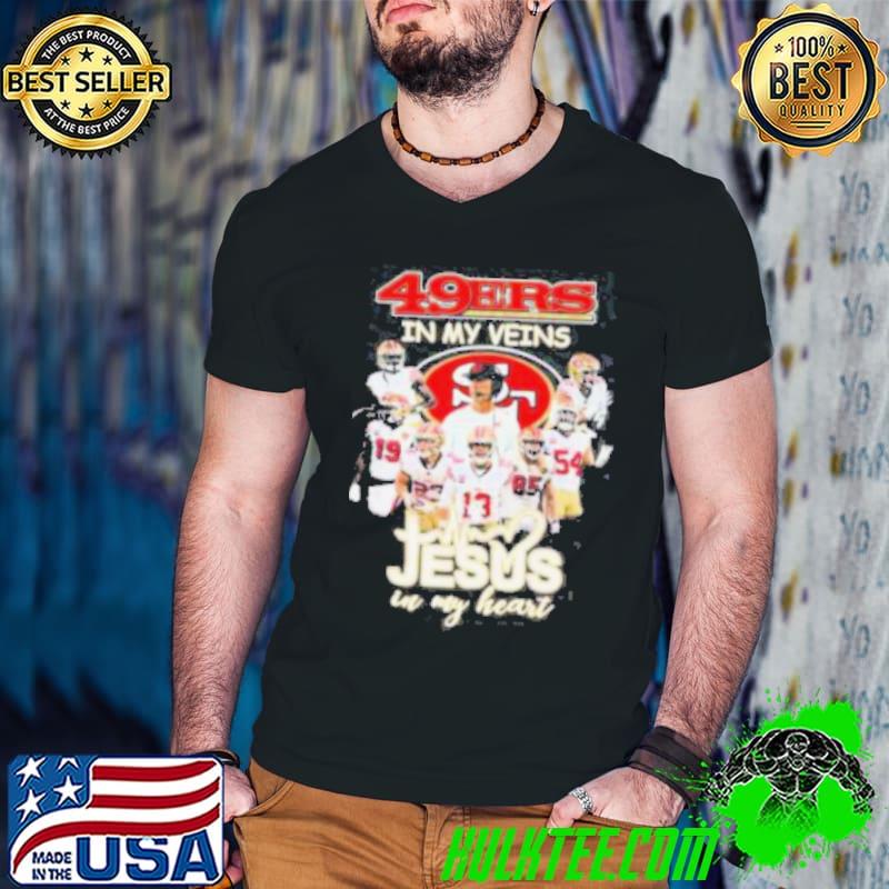 49ers In My Veins Jesus In My Heart 2023 Playoff Shirt Guys V Neck 49ers In My Veins Jesus In My Heart 2023 Playoff Shirt Guys V Neck