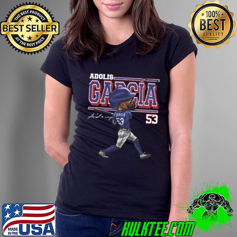 Adolis Garcia Signature Cuban professional baseball outfielder Texas Cartoon T-Shirt