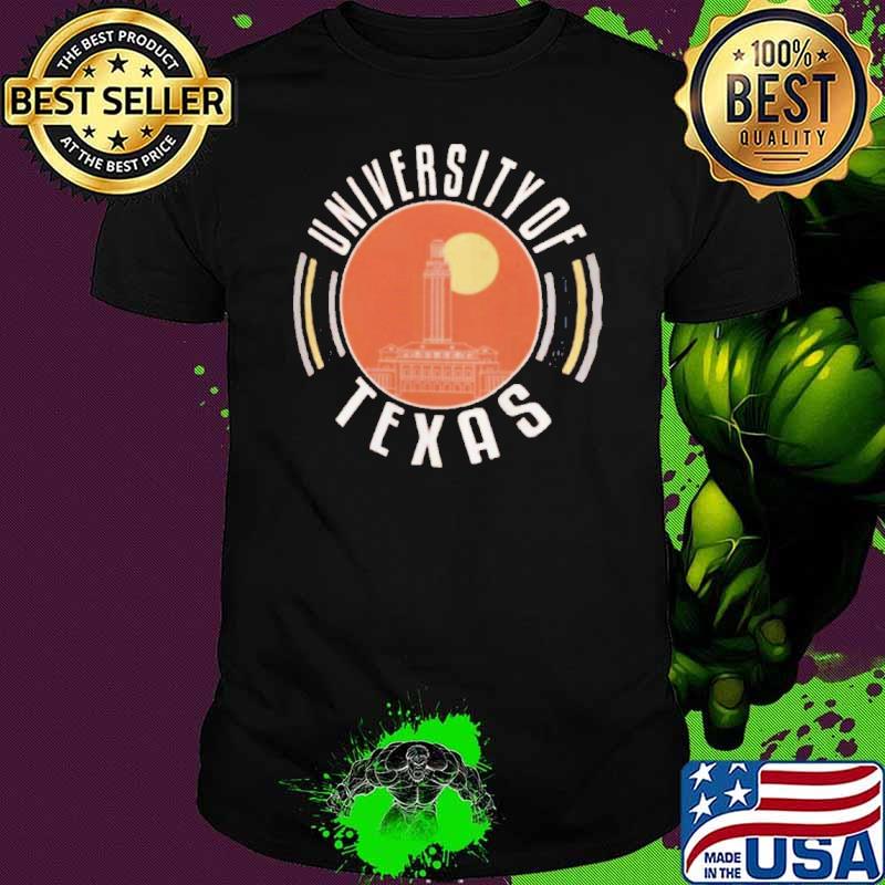 Adult Texas Longhorns Burnt Color Circles Shirt