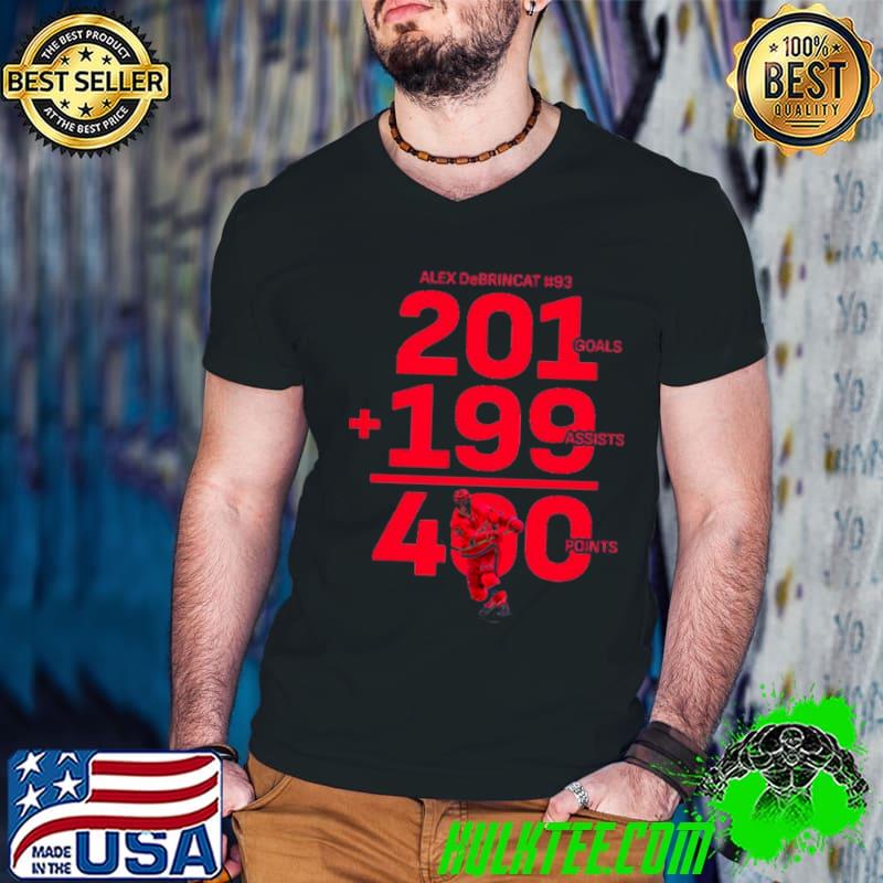 Alex DeBrincat almost split his 400 points evenly shirt