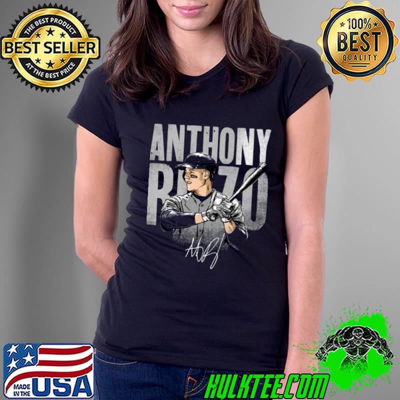 Anthony Rizzo Signature American professional baseball first baseman for the New York Yankees Paint T-Shirt Ladies Tee Anthony Rizzo Signature American professional baseball first baseman for the New York Yankees Paint T-Shirt Ladies Tee