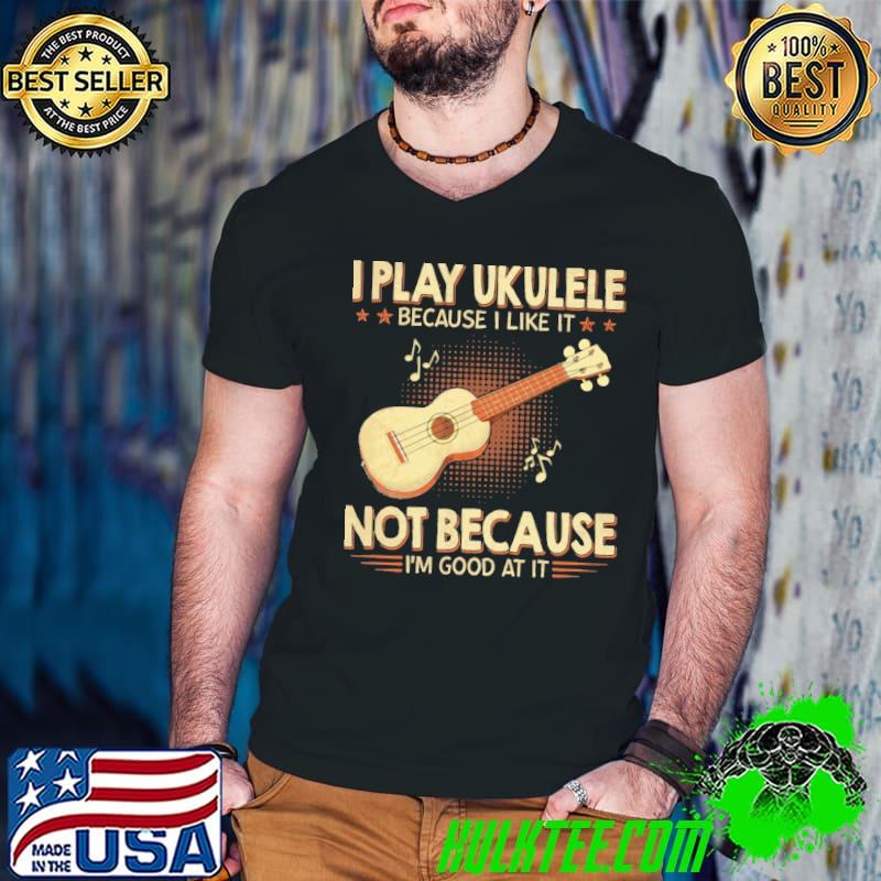 Awesome i play ukulele because like it not because good at it s Guys V Neck Awesome i play ukulele because like it not because good at it s Guys V Neck