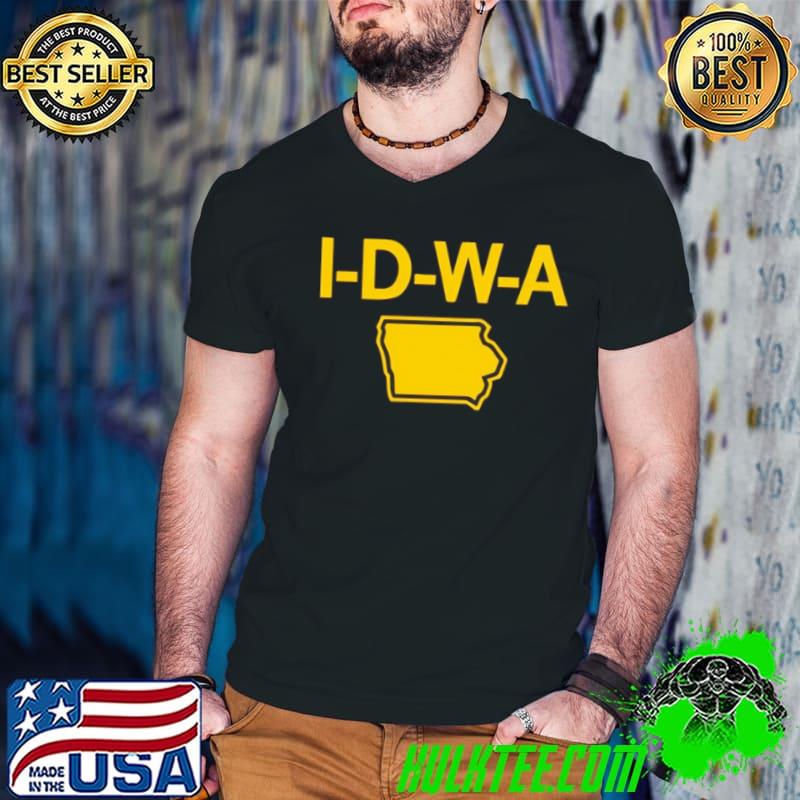 Awesome iowa Hawkeyes football IDWA map shirt